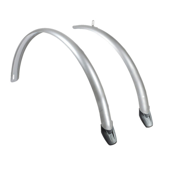 Plastic Mudguard Set 28 inch Silver