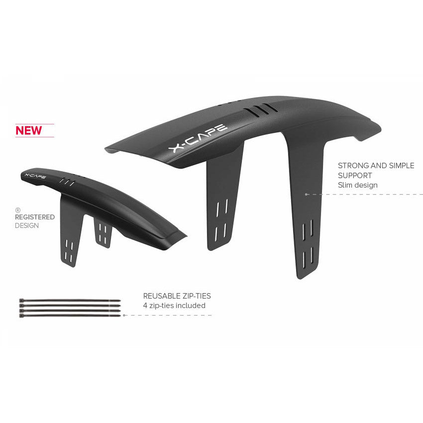 voorspatbord X-Cape 26 27.5 29 inch 82 mm zwart