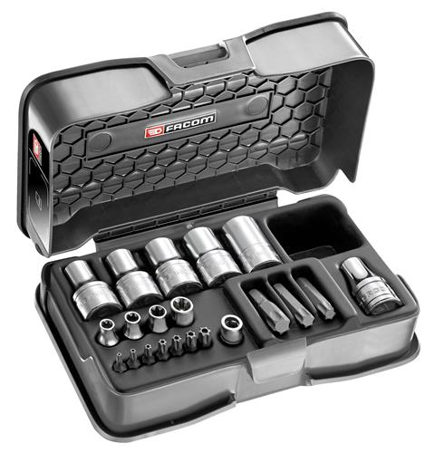 Facom set met torx-doppen en -bits