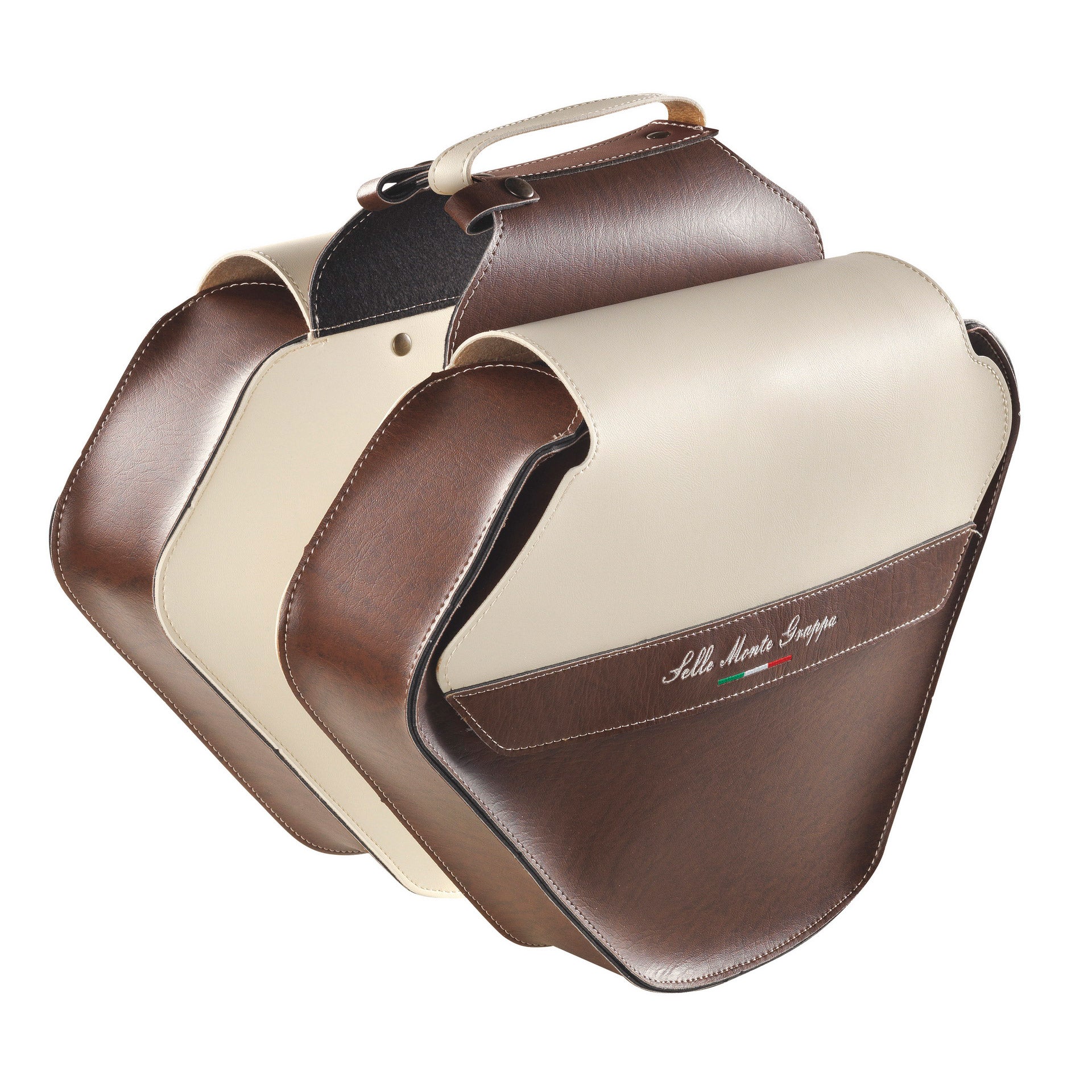 Monte grappa dubbele tas 17,5l fashion skay donkerbruin cream