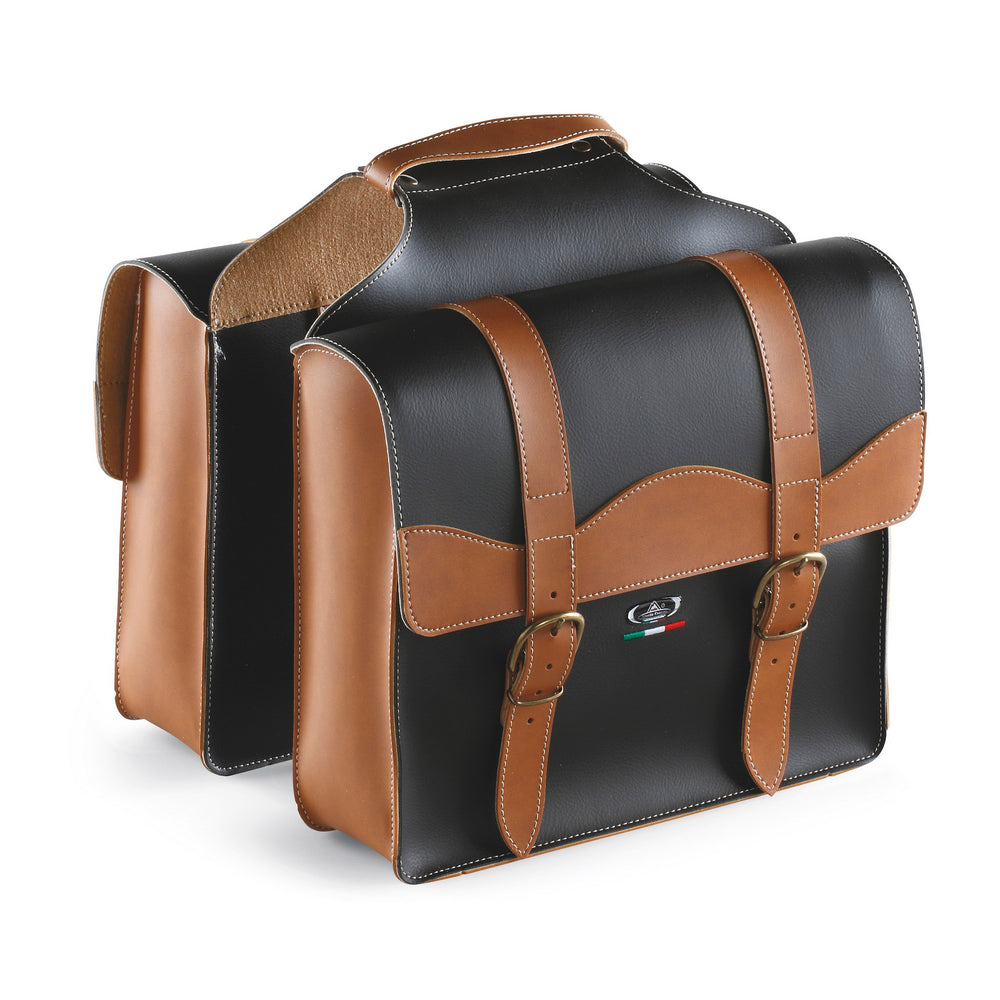 Monte grappa dubbele tas 17l bauletto zwart donkerbruin