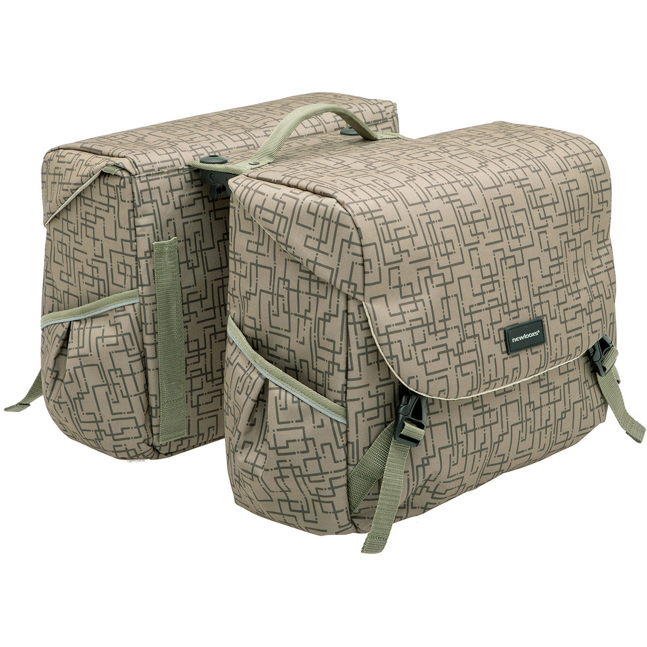 Mondi Joy Dubbele fietstas - waterafstotend polyester - Racktime - Ivy Grey