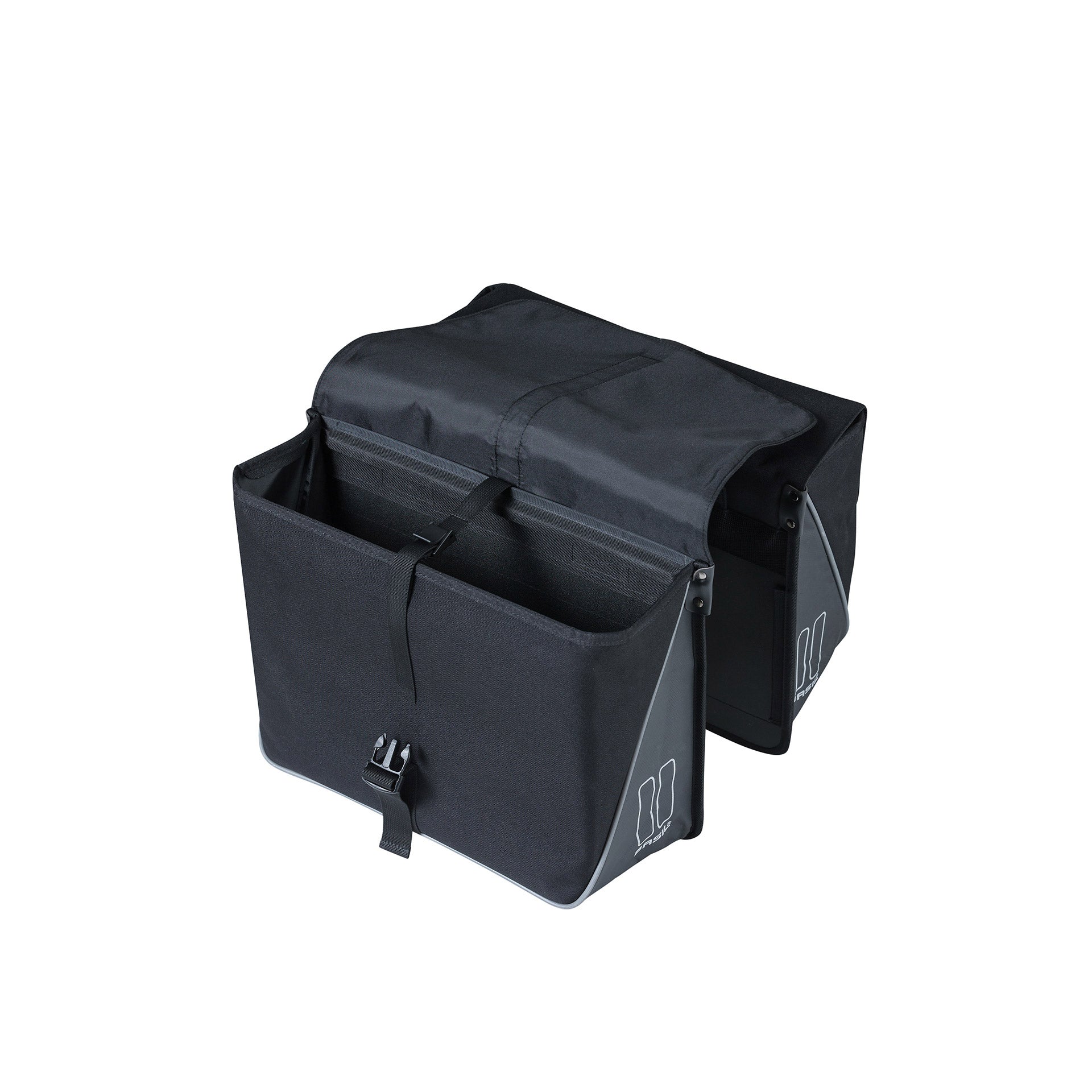 Basil Forte dubbele fietstas, zwart zwart, waterafstotend, 35L