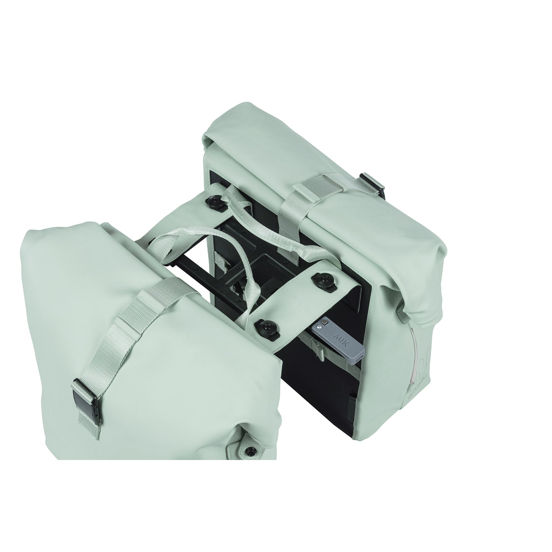 Basil dubbele tas SoHo MIK Nordlicht 41l pastelgroen