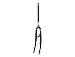 Fourche avant 28 tour avec 1 tube de direction - came de frein à tambour et crochet dynamo - noir brillant