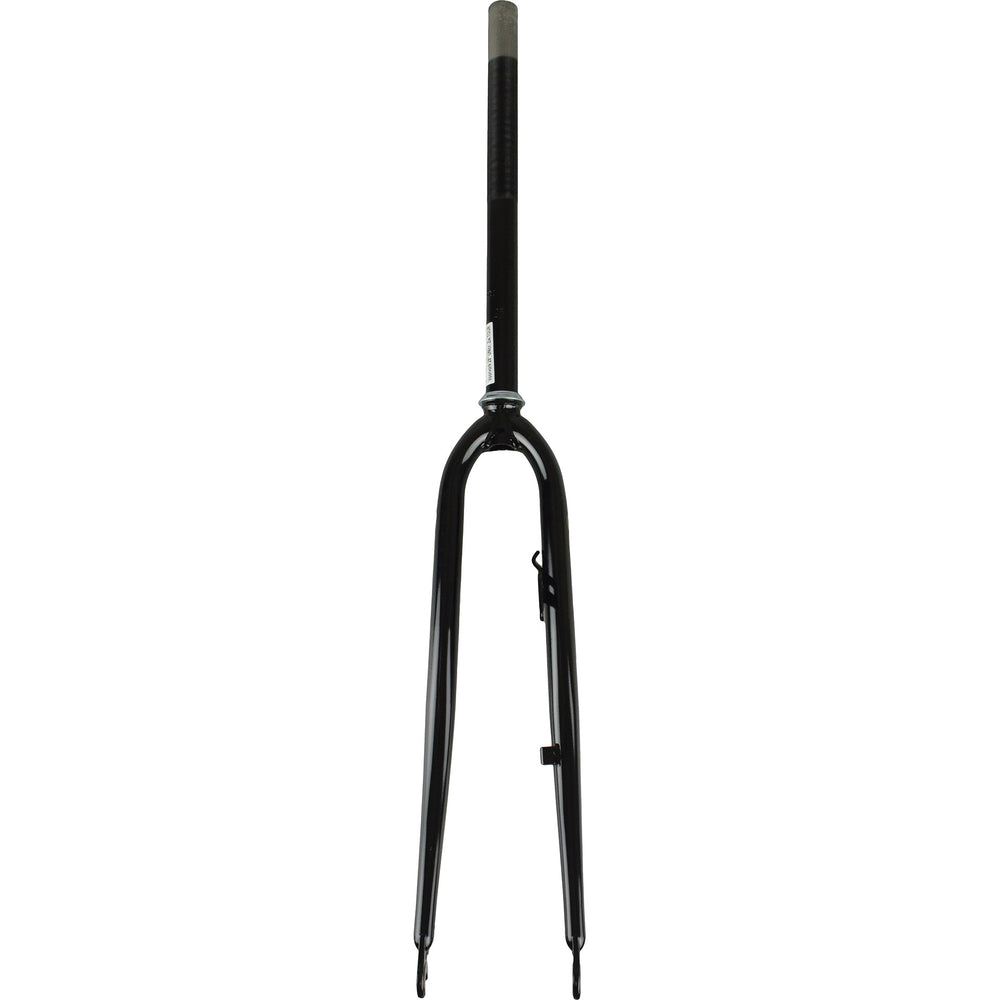 Fourche avant 28 tour avec 1 tube de direction - came de frein à tambour et crochet dynamo - noir brillant