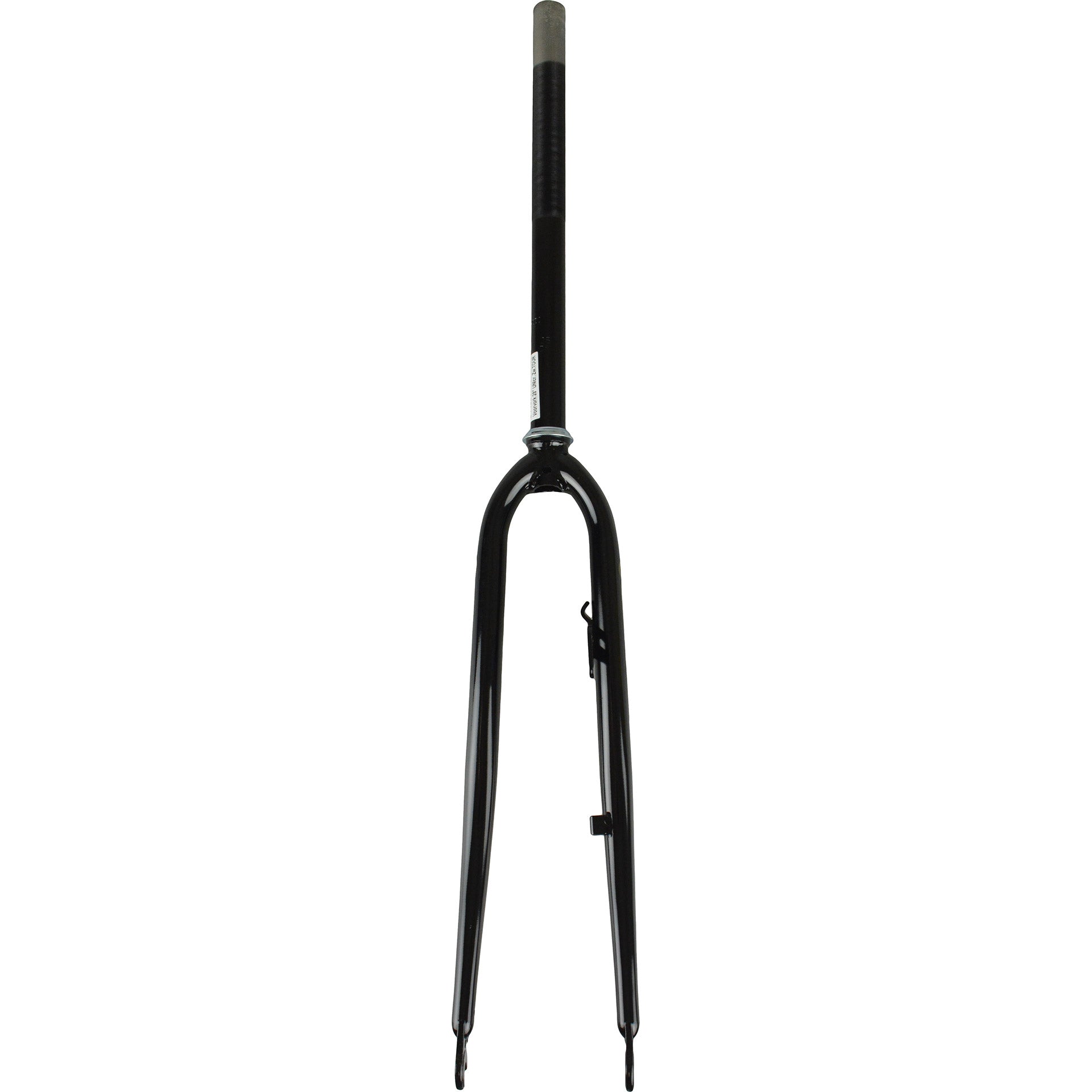 Fourche avant 28 tour avec 1 tube de direction - came de frein à tambour et crochet dynamo - noir brillant