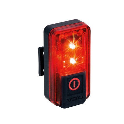 Vdo eco light rood rl plus usb achterlicht li-on accu+remlicht aan uit