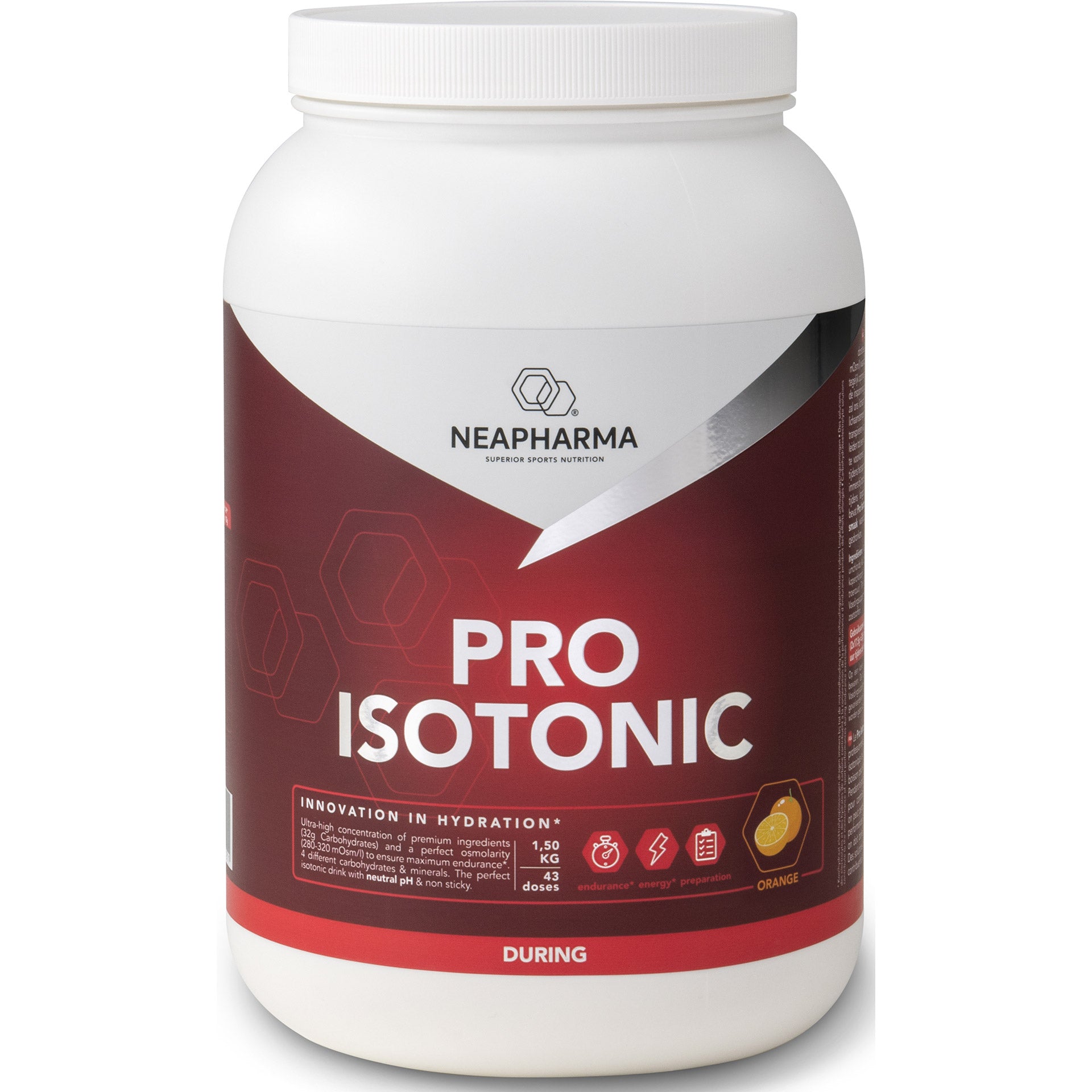 Neapharma Neapharma isotoon poeder Isotone sinaasappel pot 1,5kg
