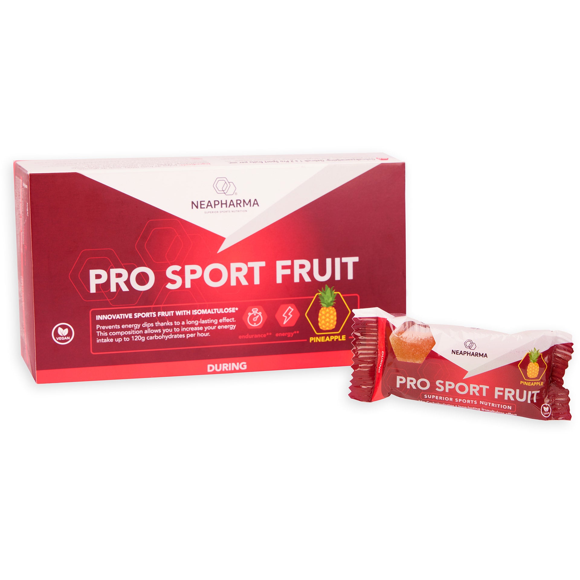 Neapharma Neapharma reep Sport Fruit ananas doosje met 15 repen