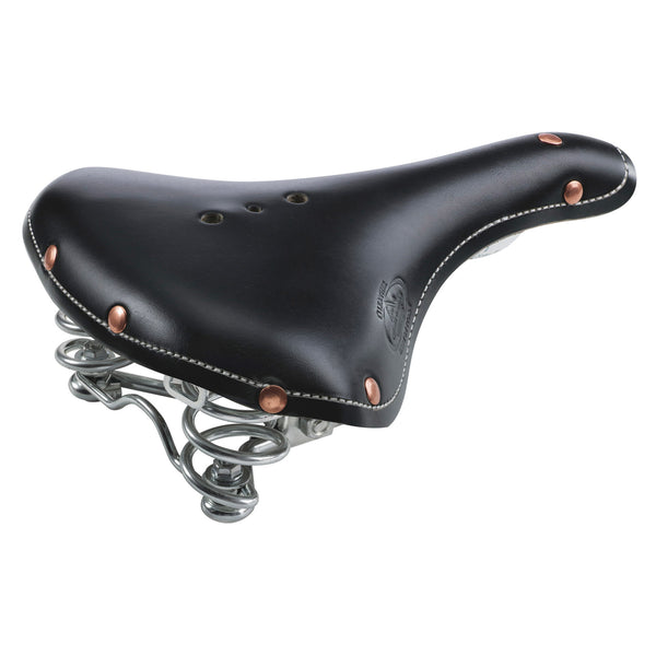 Monte Grappa saddle with spring, Old Frontiers Classic, black leather