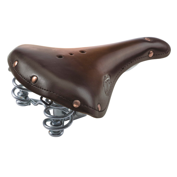 Monte grappa saddle with spring old frontiers classic leather d.brown