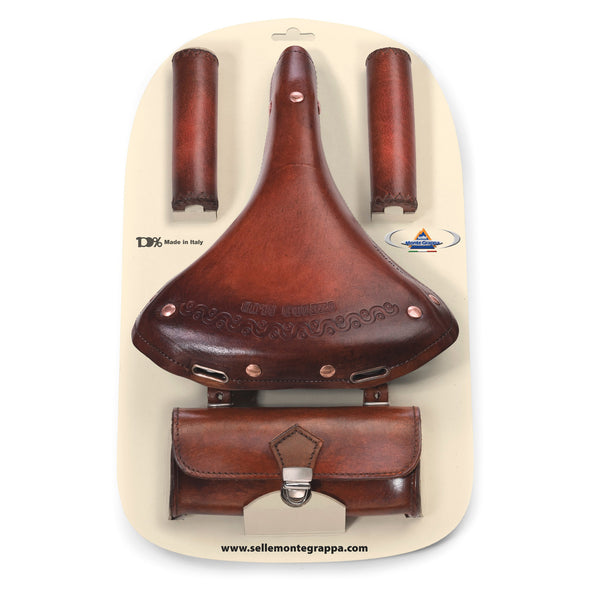 Monte grappa set charleston oxford 3-piece leather d.brown