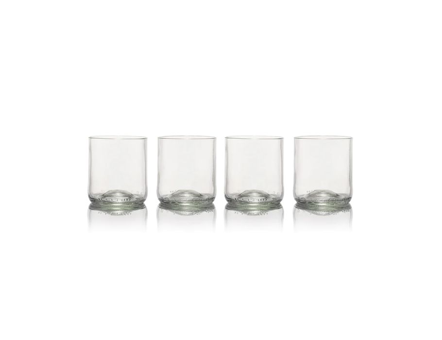 Rebottled Rebottled Glazen Short Tumbler 4-pack Helder