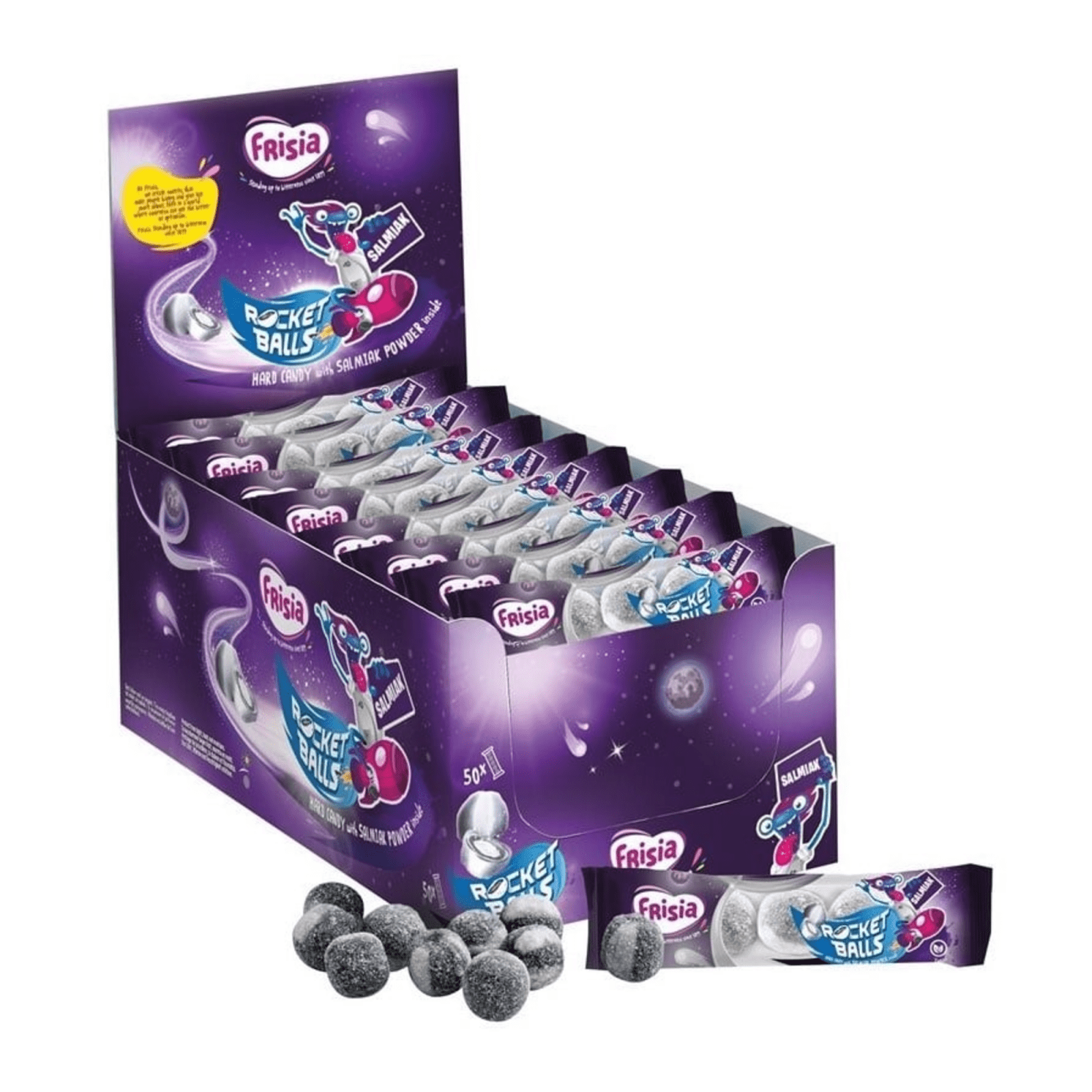 Frisia rocket balls salmiak kogels (50x 5-pack)