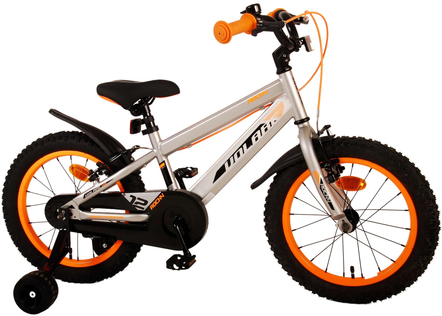 Volare Rocky Kinderfiets - Jongens - 16 inch - Grijs - Twee handremmen