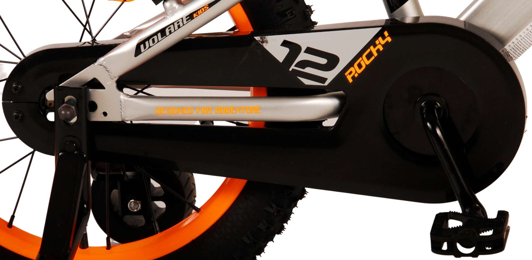 Volare Rocky Kinderfiets - Jongens - 16 inch - Grijs - Twee handremmen