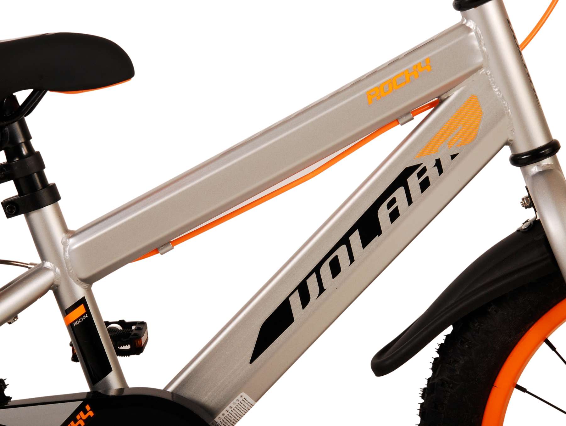 Volare Rocky Kinderfiets - Jongens - 16 inch - Grijs - Twee handremmen