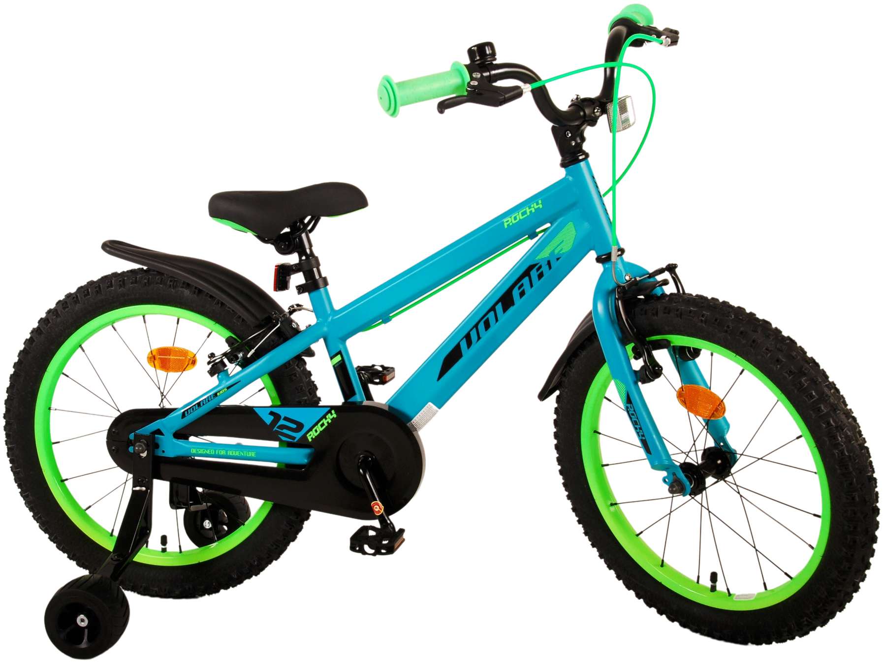 Volare Rocky Kinderfiets - Jongens - 18 inch - Groen - Twee handremmen