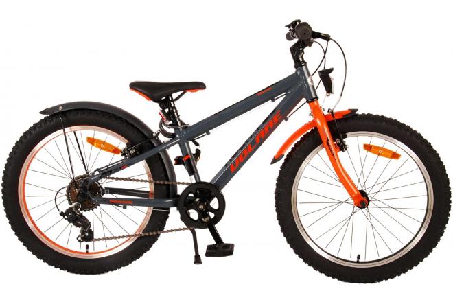 Volare Rocky Kinderfiets - 20 inch - Grijs Oranje - 6 versnellingen - Prime Collection