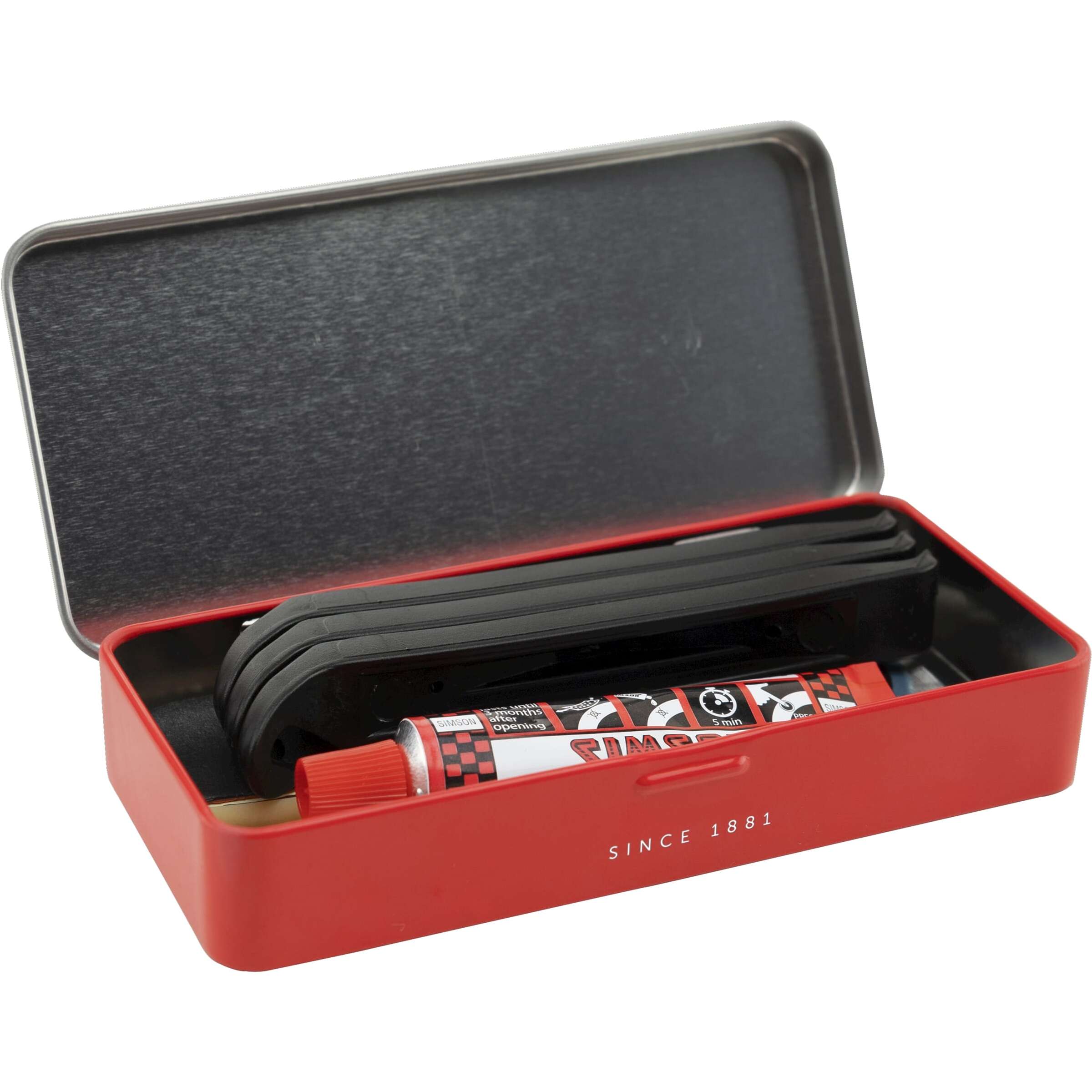 boîte de réparation Normal 8 x 6 cm aluminium rouge 10 pièces