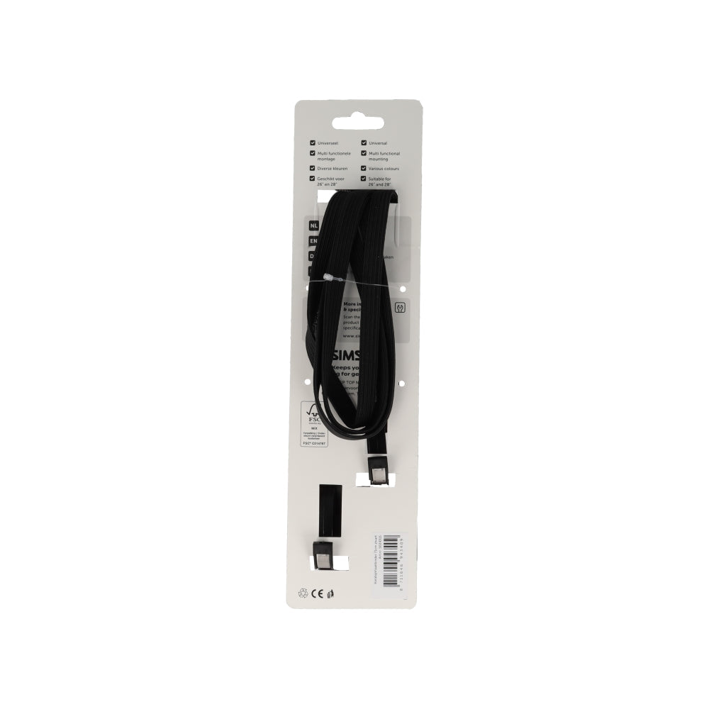 Simson karabijnhaakbinder 71cm zwart
