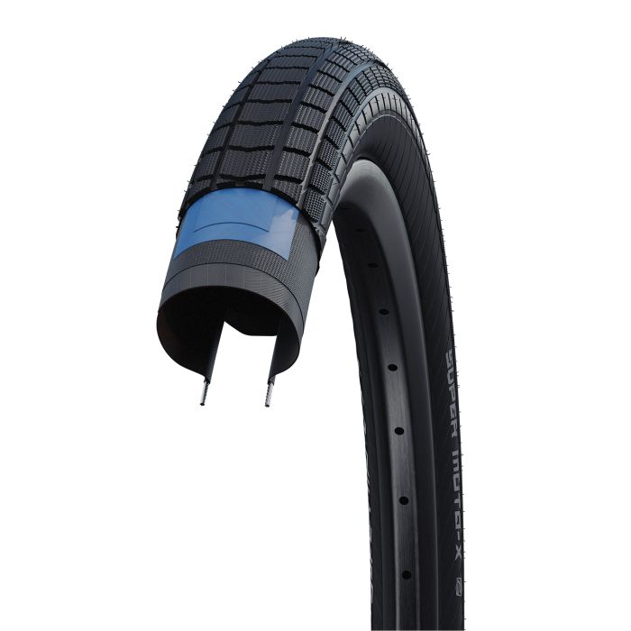 Schwalbe super moto-x - wired - addix - dd - raceguard - 20x2.80 - black + reflex