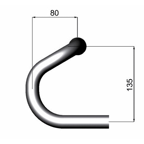 DEDA St.bow Special ?26mm 46cm argent poli