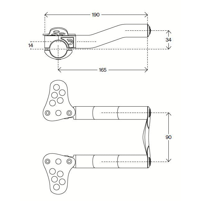 Deda Opzetstuur Metalblast aluminium zwart 31,7 170mm
