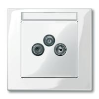 Merten centraalplaat voor antennecontactdozen pw-glanzend