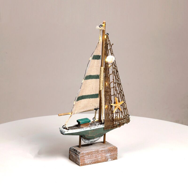 Strandsouvenir - zeilboot schelpen led-licht