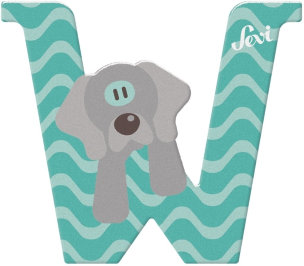 Sevi letter w weimaraner: 10 cm (83023)