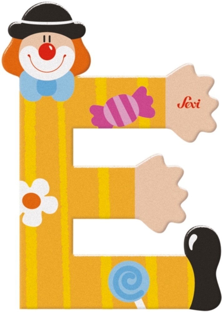 Sevi letter clown e: 10 cm (81741)