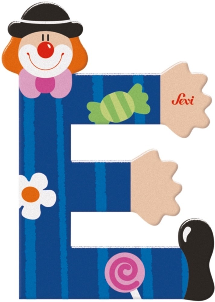 Sevi letter clown e: 10 cm (81741)