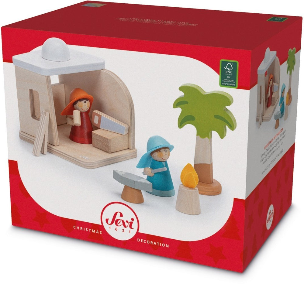 Sevi nativity scene - craftsmen: 18x15x13 cm (83101)