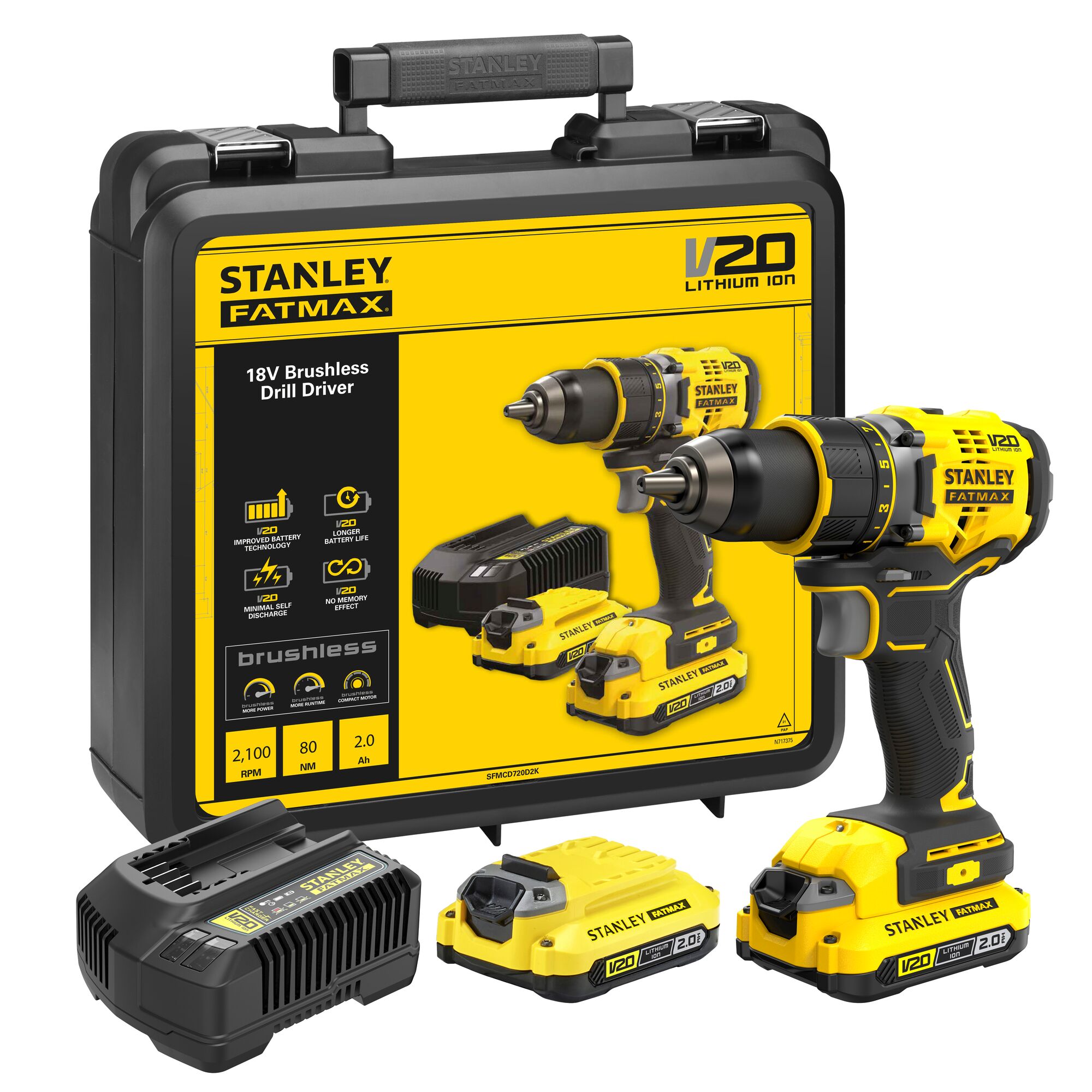 Stanley Stanley FATMAX V20 18V borstelloze schroefboormachine