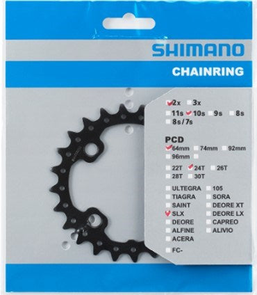 Plateau 24T Shimano Deore LX SLX FC-M675 24T-AM