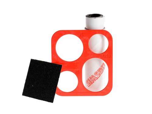 Simson bandenreparatierol met sjabloon 7x20cm