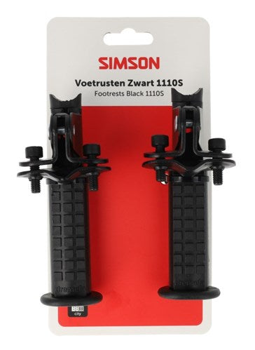 Simson voetrusten zwart 1110s