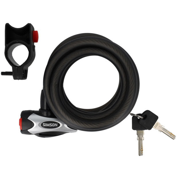 Simson spiraalkabelslot pro size xxl 12mm x 180cm
