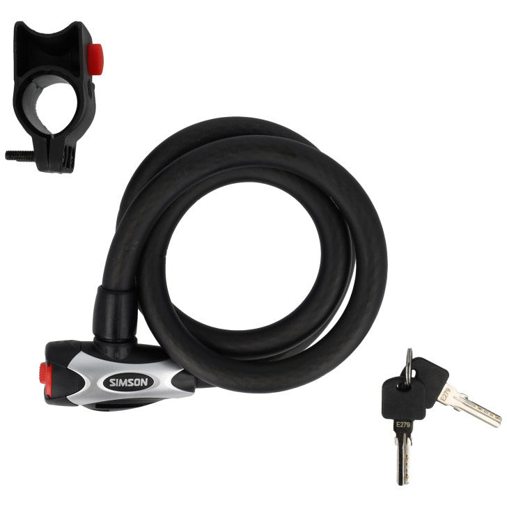Simson spiraalkabelslot excellent 15mm 100cm