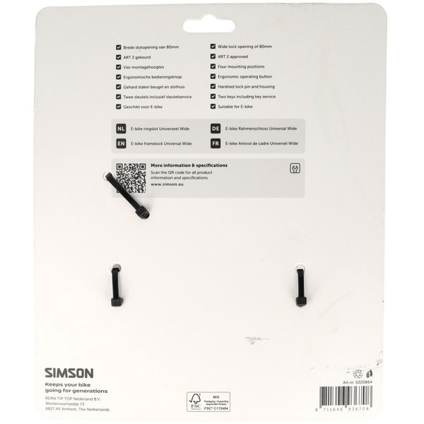 Simson ringslot wide 80mm art**