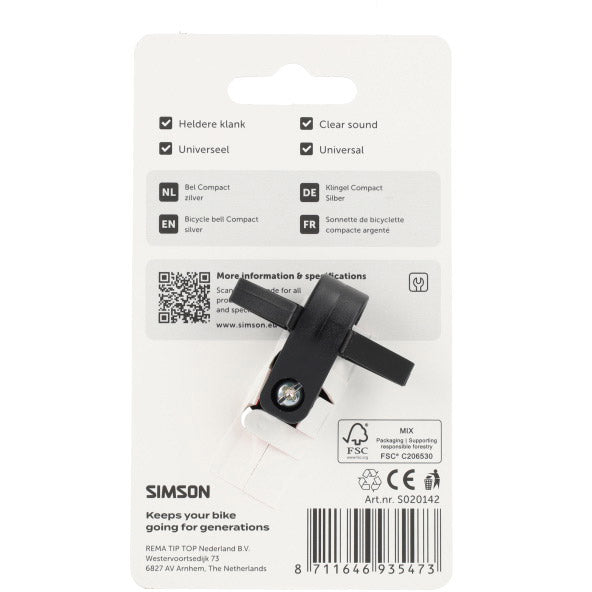 Simson bel compact zilver