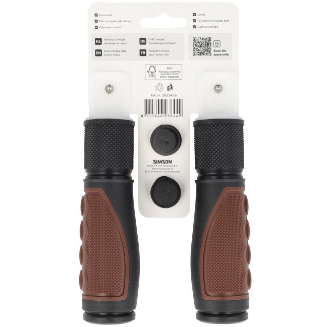 Simson handvatten lifestyle donkerbruin-zwart