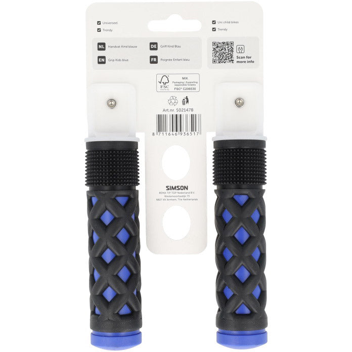 Simson handvatten kinder blauw-zwart