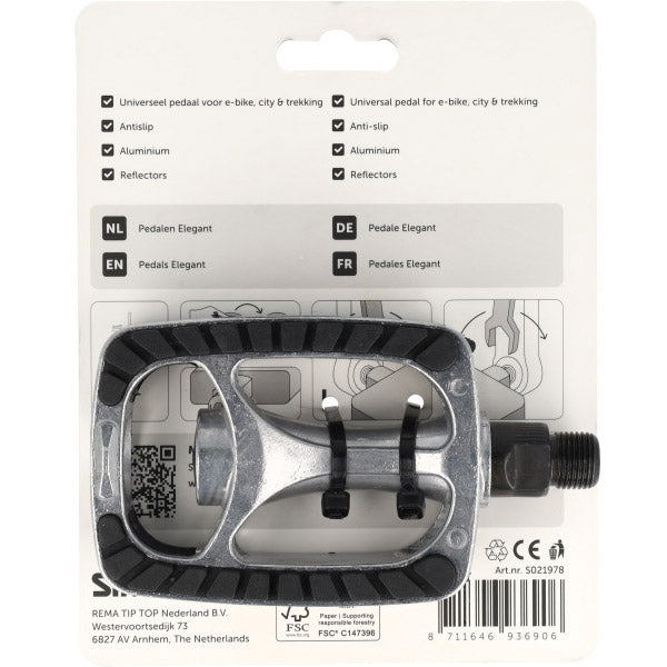 Simson pedalen elegant anti-slip - aluminium