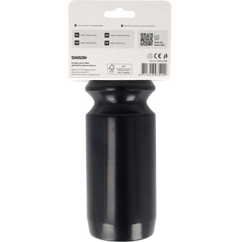 Simson bidon 600ml zwart