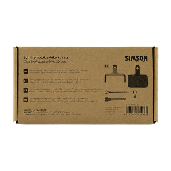 Rema tip top nederland b.v. simson schijfremblok e-bike (25st)