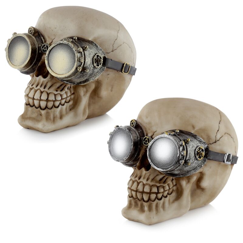Steampunk-stijl schedel met bril woonaccessoire