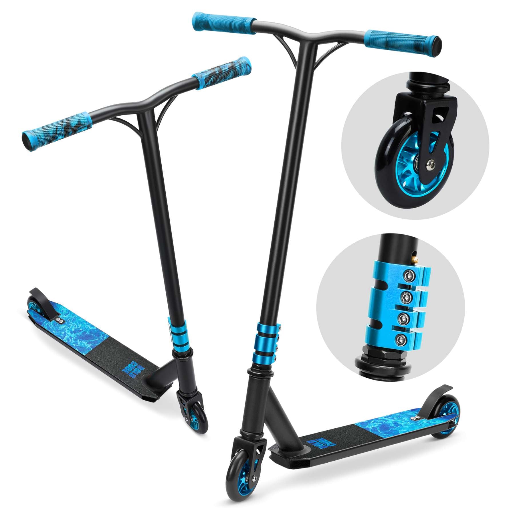 Boldcube deluxe stuntstep - cyaan